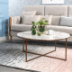 NOVA Natural Marble Coffee Table, White NOVA Natural Marble Coffee Table, White